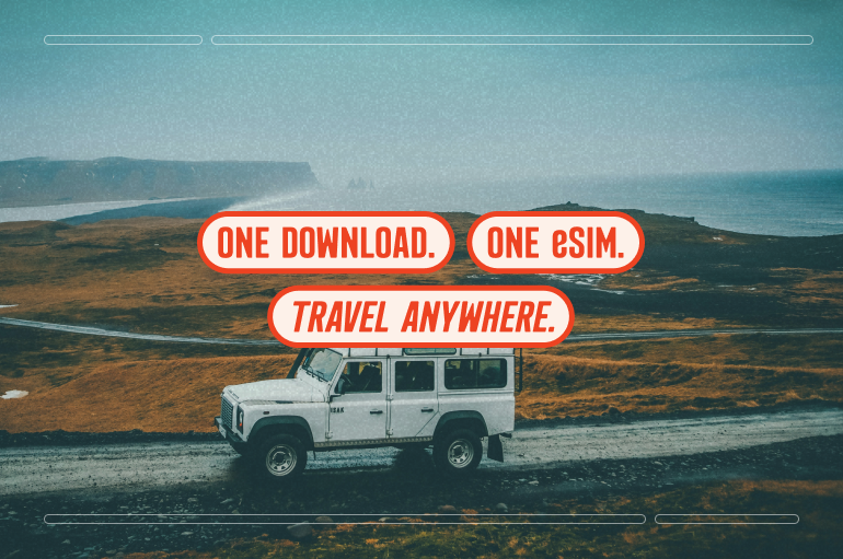 Car driving through open country